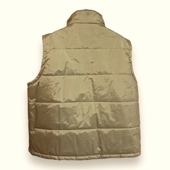 US Polo ASSN. Puffer Vest Men's XXL Zip Up Tan/Khaki and Navy - Picture 6 of 9